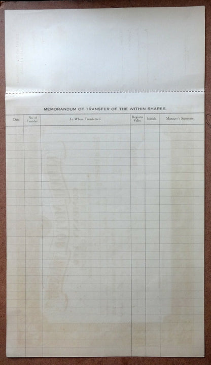 India 1930s KURWAI MOTORTRANSPORT COMPANY LTD. share cerificate