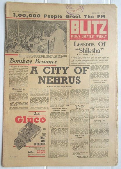 India Blitz NOVEMBER 1963 A CITY OF NEHRU'S