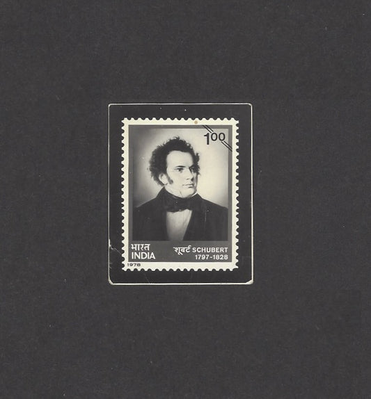 India 1978 Schubert photographic proof - Music