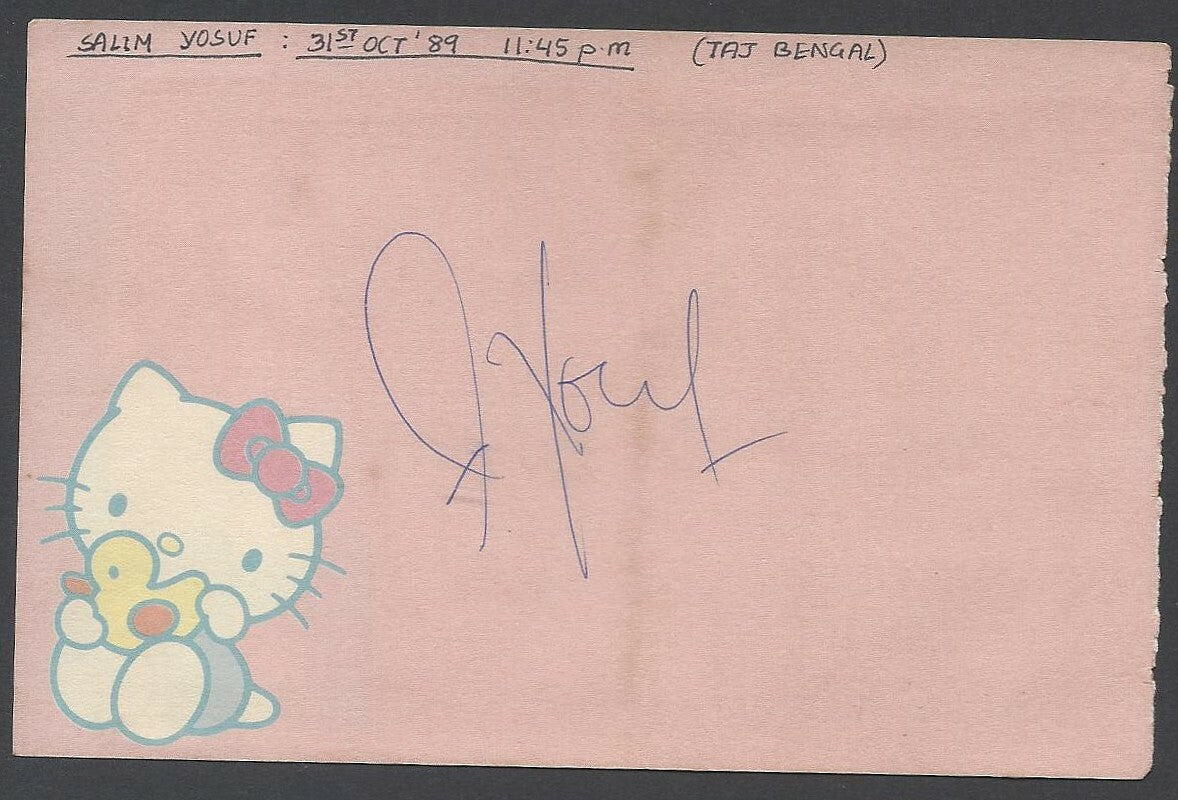 AOP Bollywood MOON MOON SEN & SALIM YOSUF autograph 
