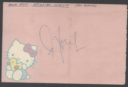 AOP Bollywood MOON MOON SEN & SALIM YOSUF autograph 