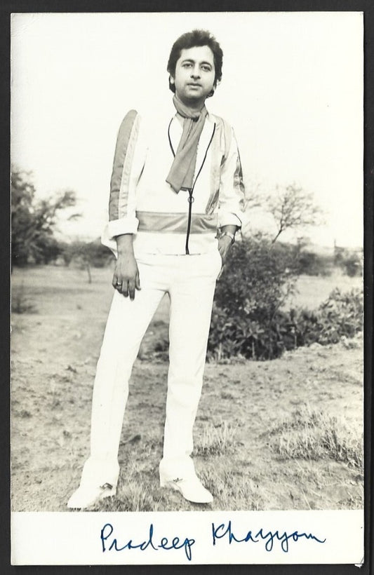 Bollywood postcard signed PRADEEP KHAYYOM actor