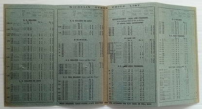 AOP india Feb 1934 MICHELIN India Tyres Price List 