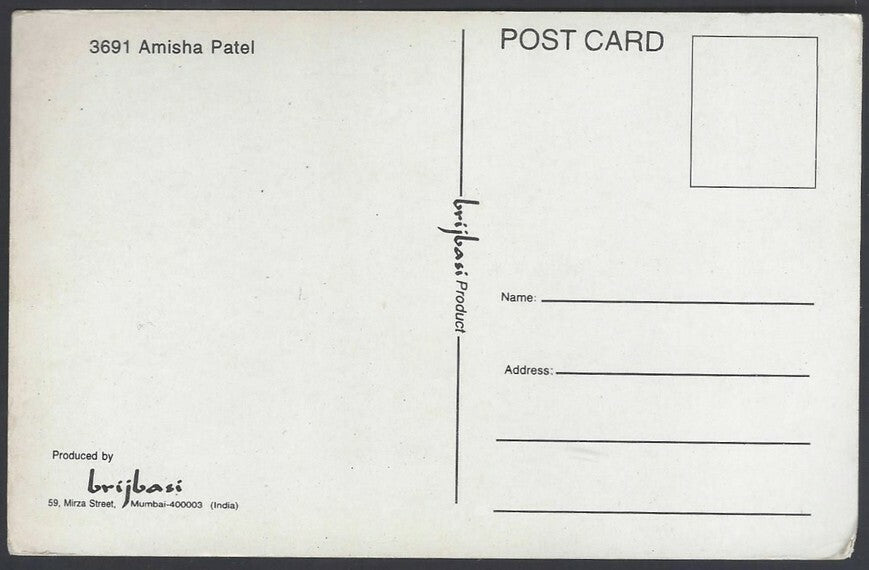 AOP India Bollywood AMISHA PATEL vintage postcard 