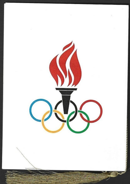 India 2024 Paris Olympics souvenir with 1968 Mexico Olympics cachet