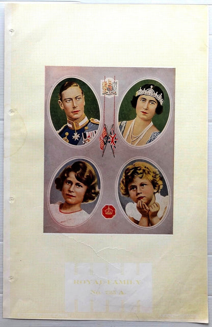 India 1938 oriental calendar sample ROYAL FAMILY 11” X 17”  Ӝ