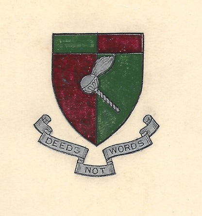 India vintage crested greeting card Dholpur Military School