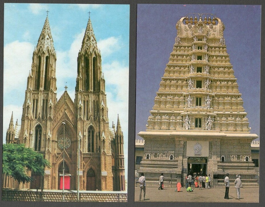 AOP India vintage set of 10 postcards MYSORE