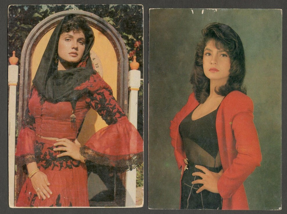 Bollywood postcards POOJA BHAT x 4 different