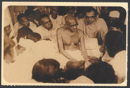 AOP India full back pictorial 50p Gandhi postal card GANDHI