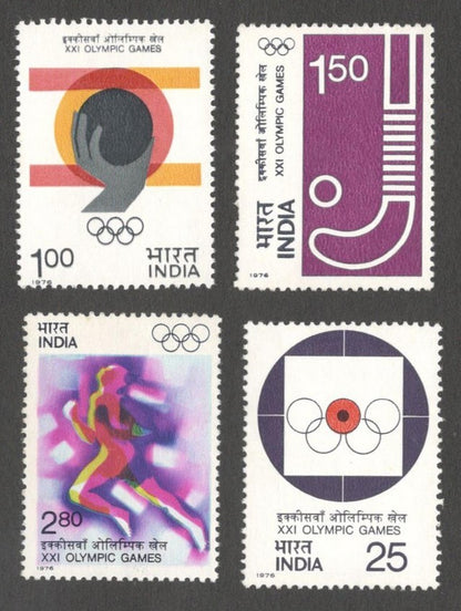 AOP India 1976 XXI Olympic Games set of 4 MNH