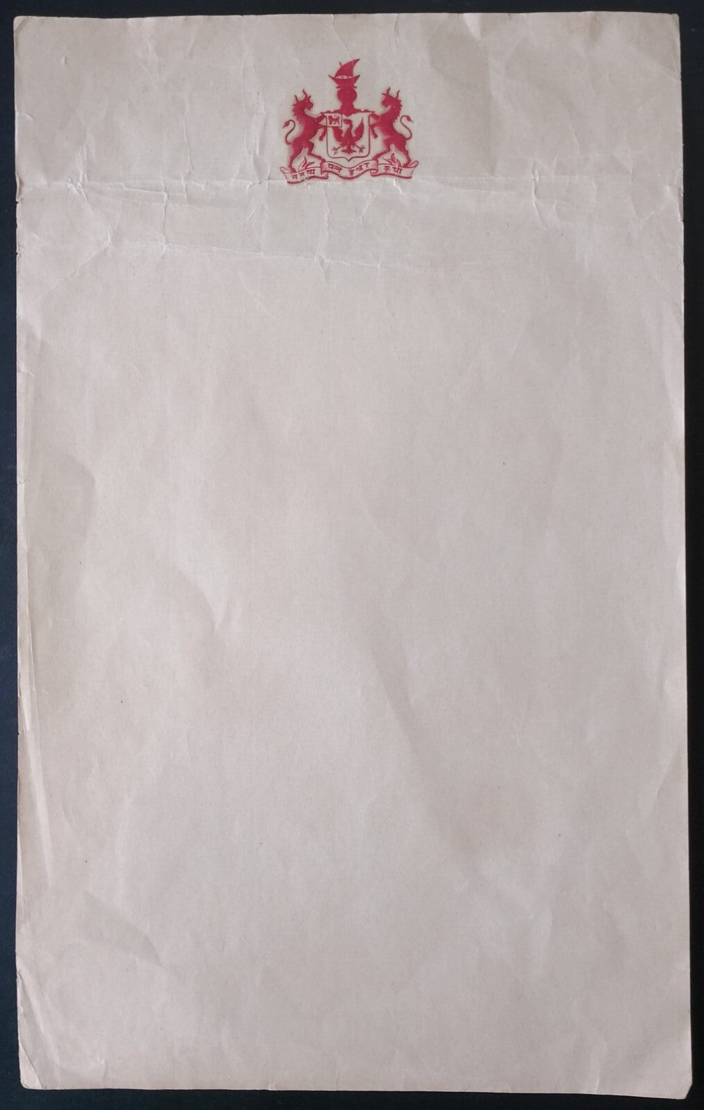AOP India Morvi State unused Royal crested lettersheet