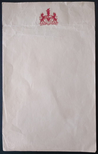 AOP India Morvi State unused Royal crested lettersheet