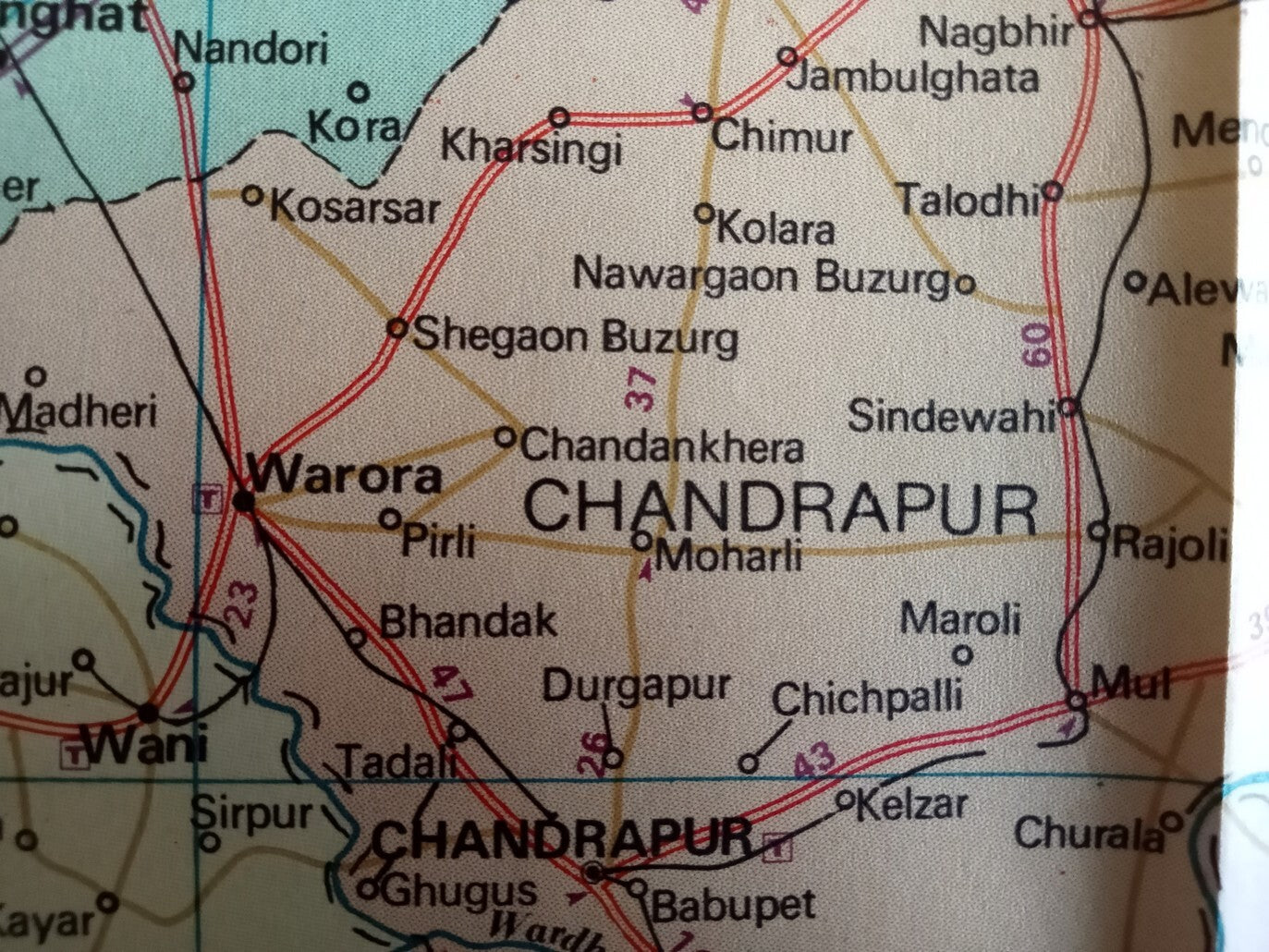 AOP India 1991 A Road Guide To Maharashtra Map 