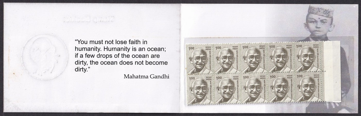 India Mahatma Gandhi 2009 booklet by Kolkata G.P.O