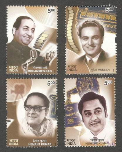 AOP India 2003 Golden Voices of Yesteryears set of 4 MNH