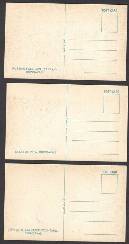 India 10 vintage colour postcards MYSORE & BRINDAVAN