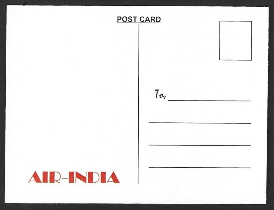 AIR INDIA USA reprinted postcard