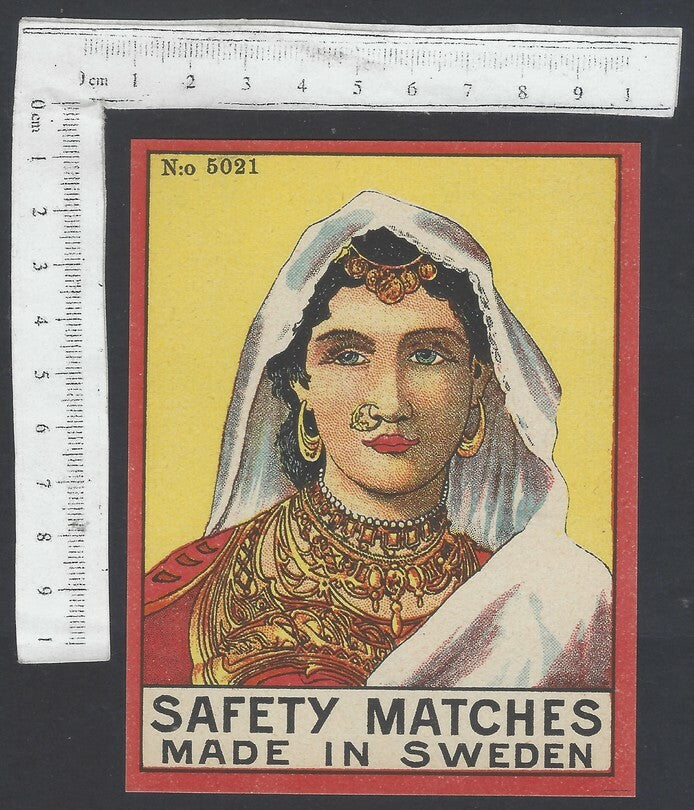 AOP India vintage packet size label Indian Beauty Made in Sweden