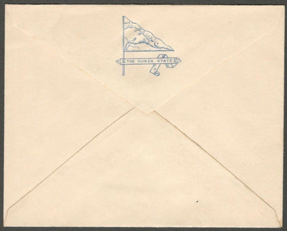 AOP India - HUNZA State - Crested Envelope
