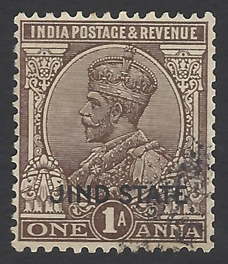 India Jind State collection of INVERTED WATERMARKS used
