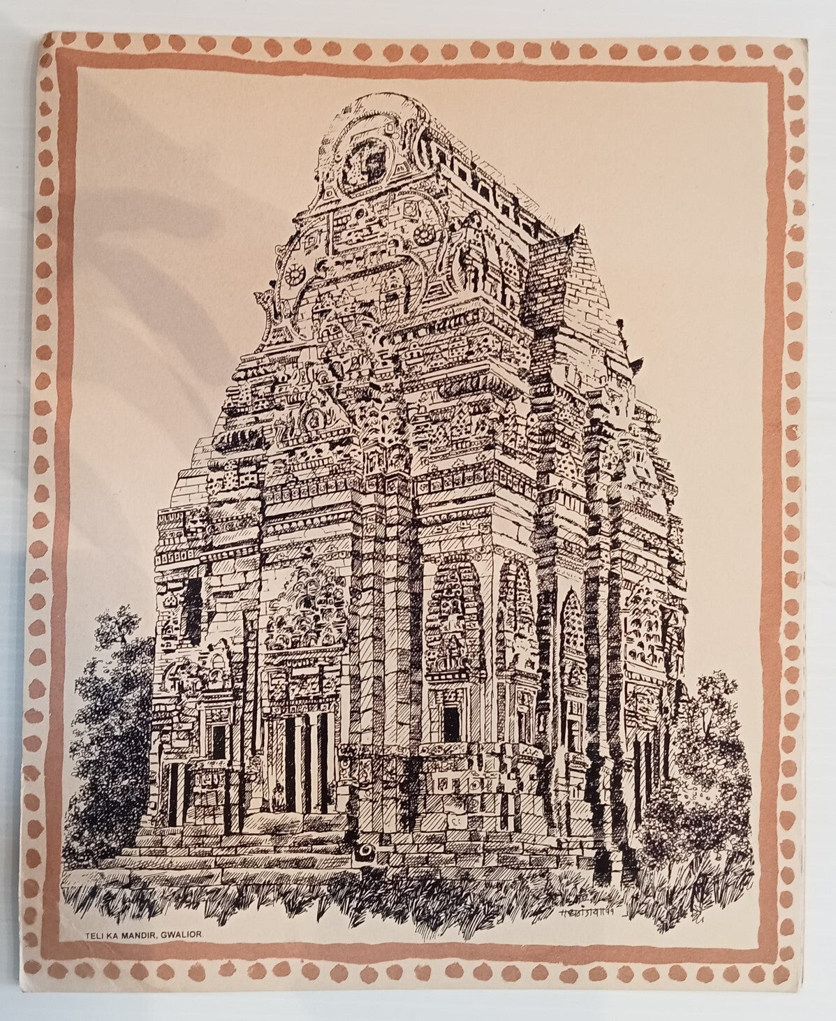 AOP Indian Heritage Vintage  paintings printed on Canvas card 33x 27cm (7)