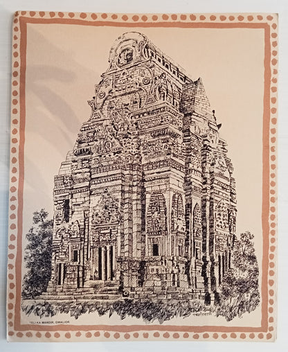 AOP Indian Heritage Vintage  paintings printed on Canvas card 33x 27cm (7)