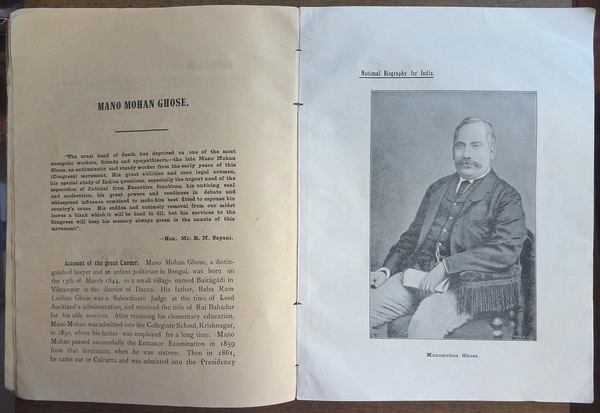 A National Biography of India Volume 1 1911 DAMAGED COVER 10 plates