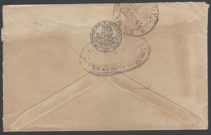 AOP South Africa 1941 1/3 single franked cover canc Durban to India