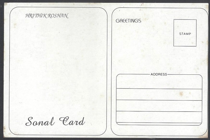 AOP India Bollywood vintage postcard - HRITHIK ROSHAN