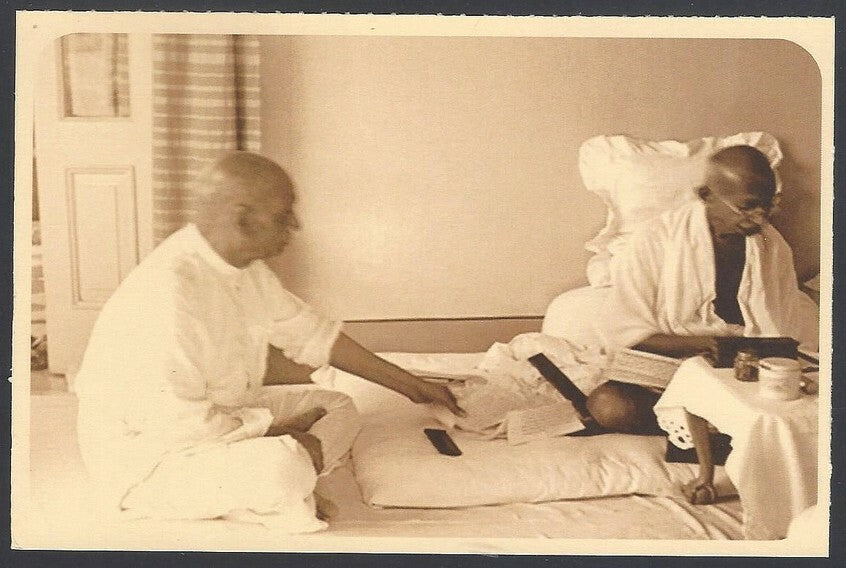 AOP India full back pictorial 50p Gandhi postal card GANDHI 