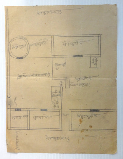 India 1914 map signed Ruler of Kuchaman Thakur NAHAR SINGH