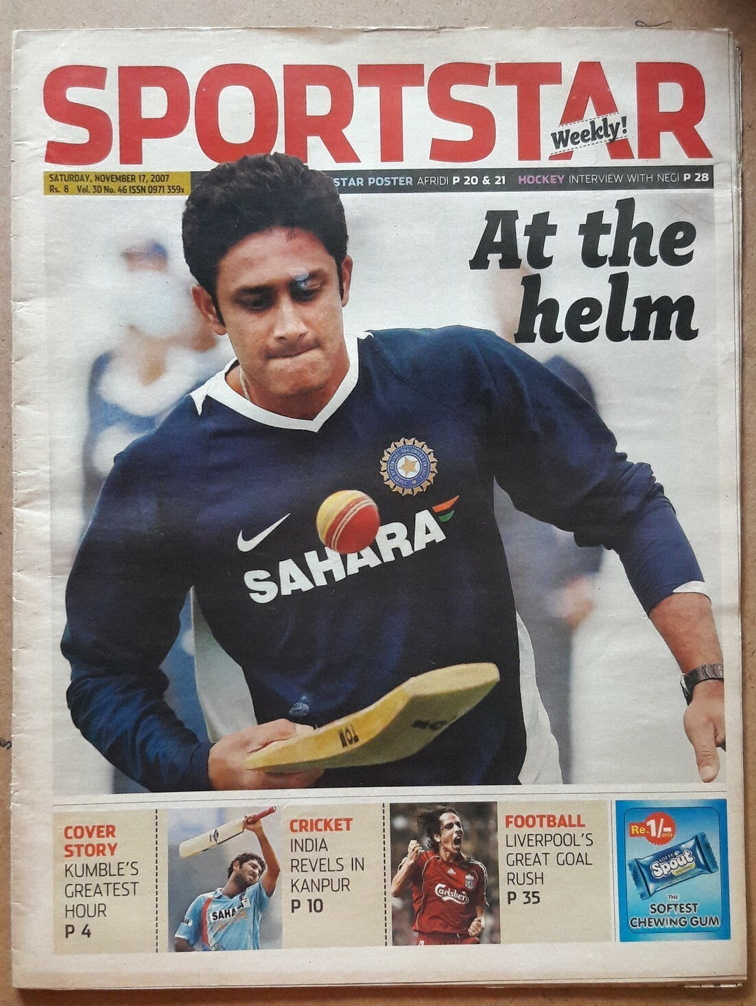 India Sportstar 2007-12 CRICKET cover issues 10” X 13” (5)