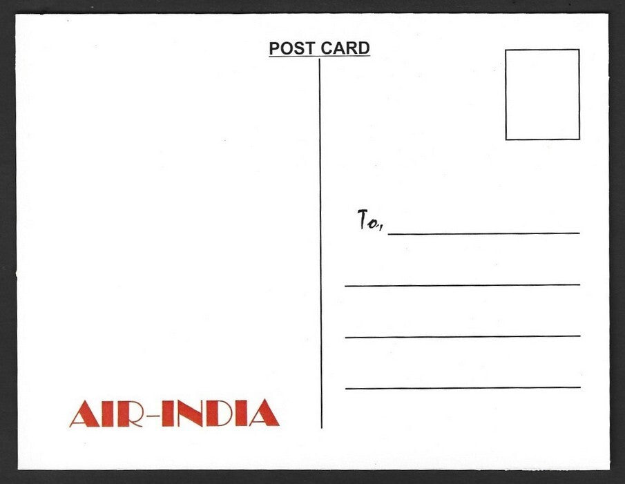 AIR INDIA ROME reprinted postcard