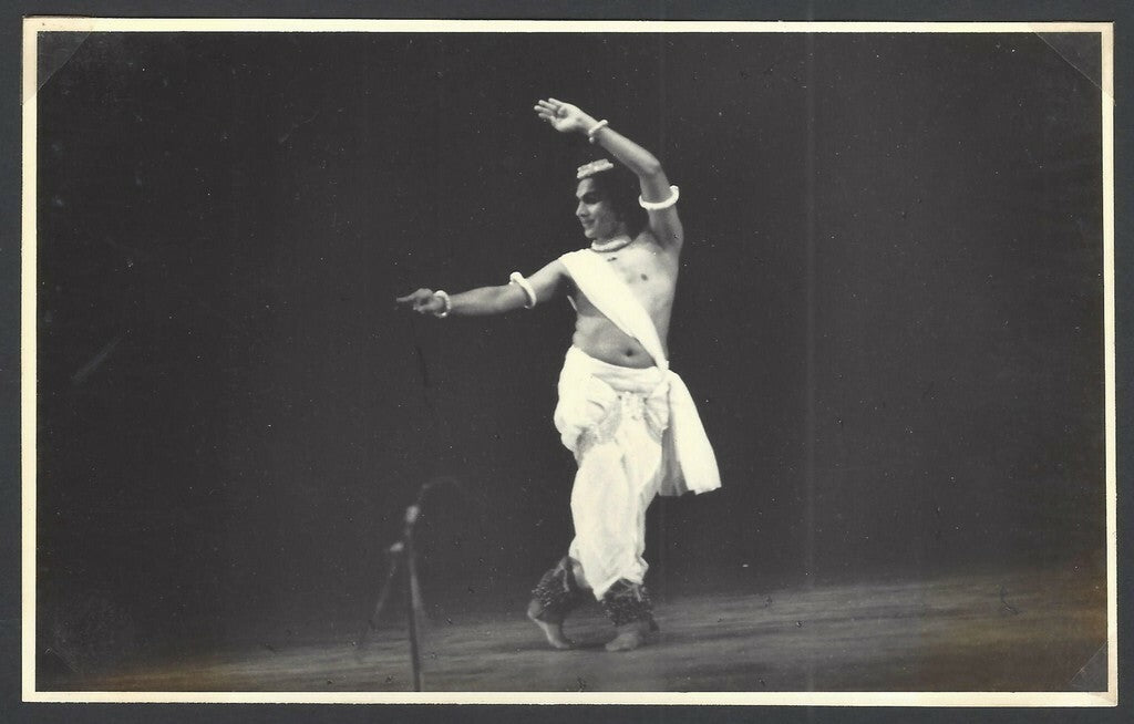 Indian Classical Dance Gopi Krishna vintage photo 4x6 inches