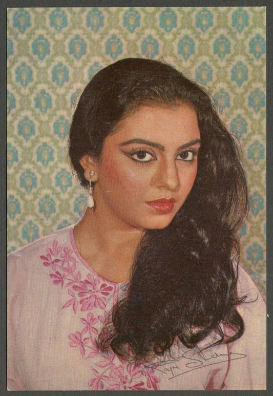 India Bollywood vintage postcard with facsimile signature RAJNI SHARMA ELAR 371