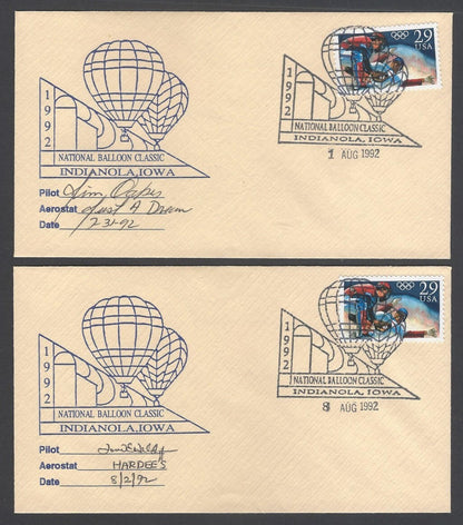 National Balloon Classic, Indianola 1992 covers signed by Pilots (5)