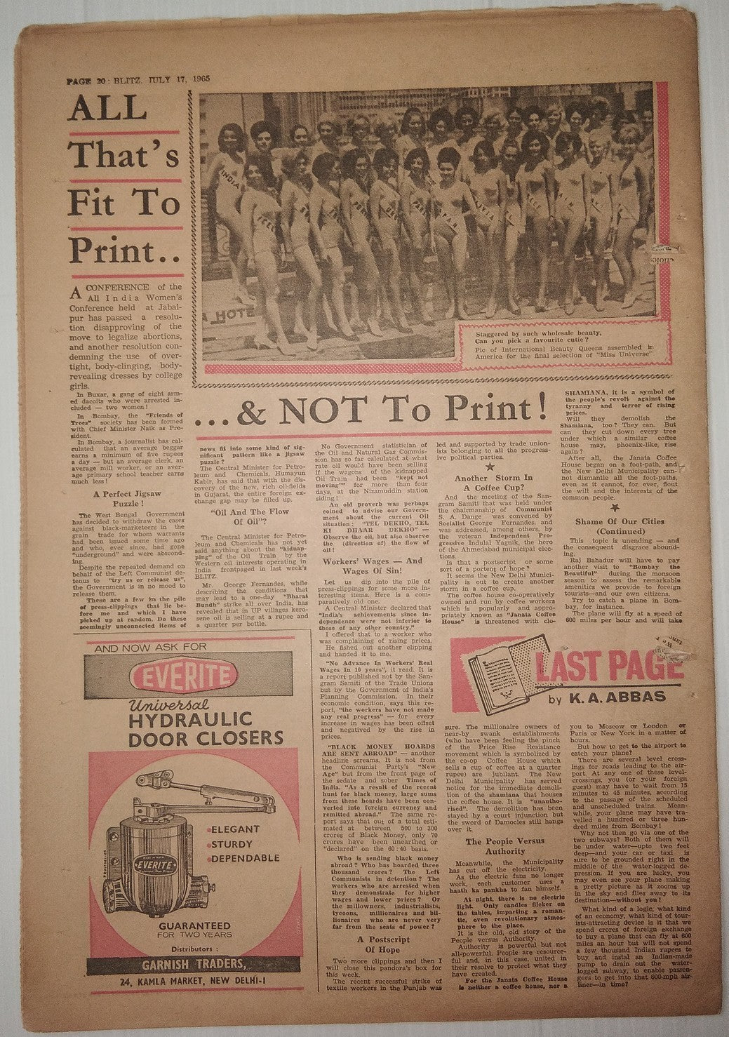 India Blitz July 1963 Slaughter- House for Sick Kids!