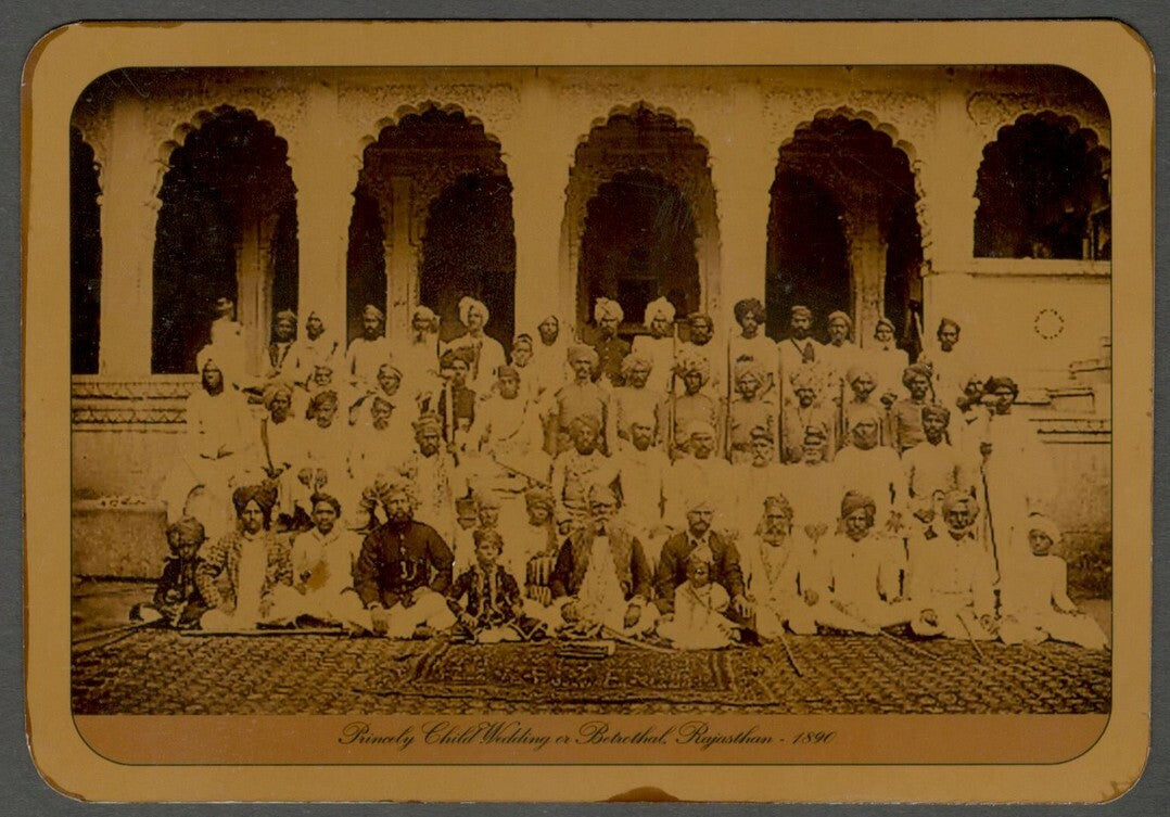 AOP India vintage look replica postcard Princely Child Wedding