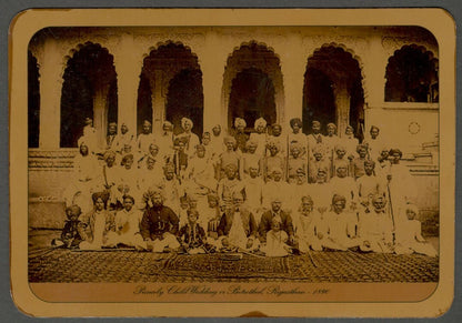 AOP India vintage look replica postcard Princely Child Wedding
