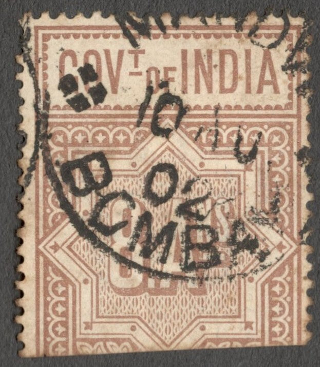 AOP India Telegraph 8a used MANDVI*BOMBAY cds