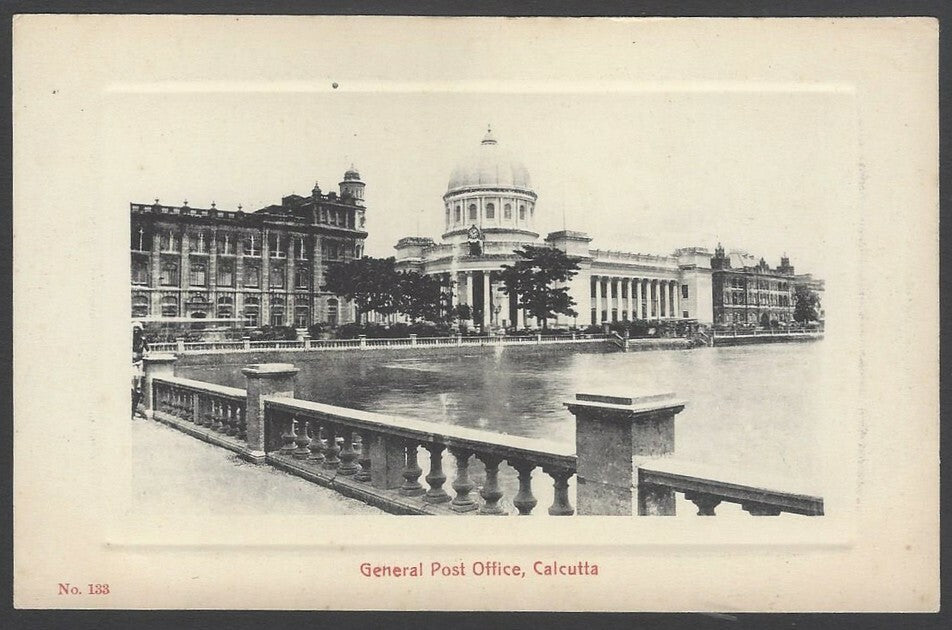 AOP India vintage postcard General Post Office, Calcutta