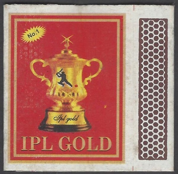 AOP India Matchbox outer IPL GOLD Cricket