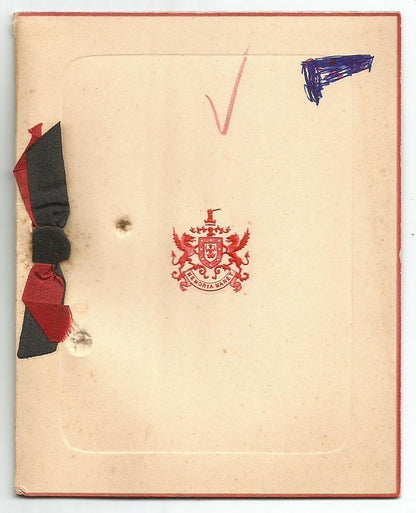 India 1930s crested New Year Greeting card from the Raja of Chhota Udepur