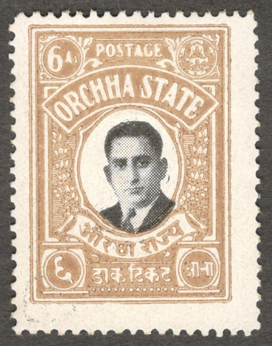 (AOP) India ORCHHA STATE 1935 6a MNH. SG 18