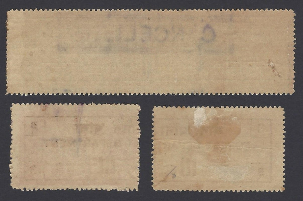 India 1891 Forest Tax 3a all 3 positions zaz