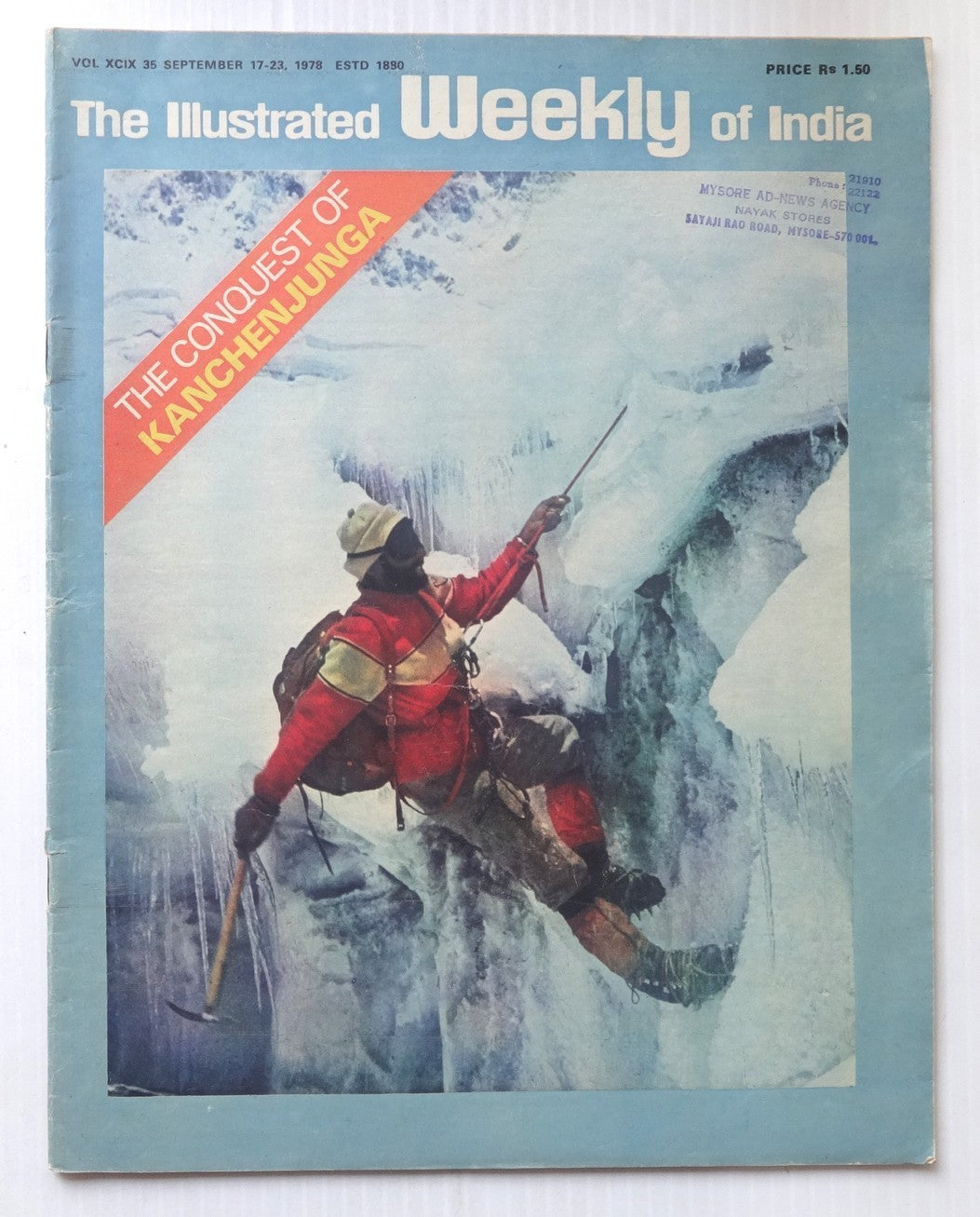 The Illustrated Weekly of India 17 Sept 1978 THE CONOUEST OF KANCHENJUNGA
