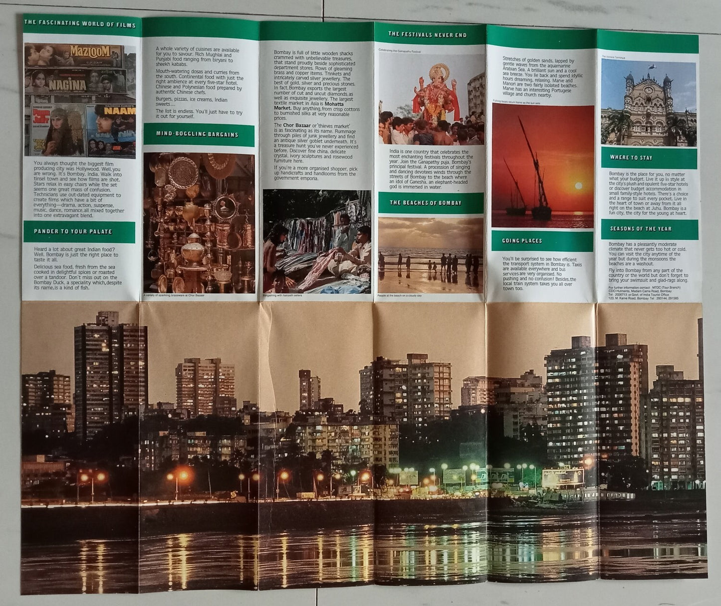 AOP India 1987 travel brochure BOMBAY 