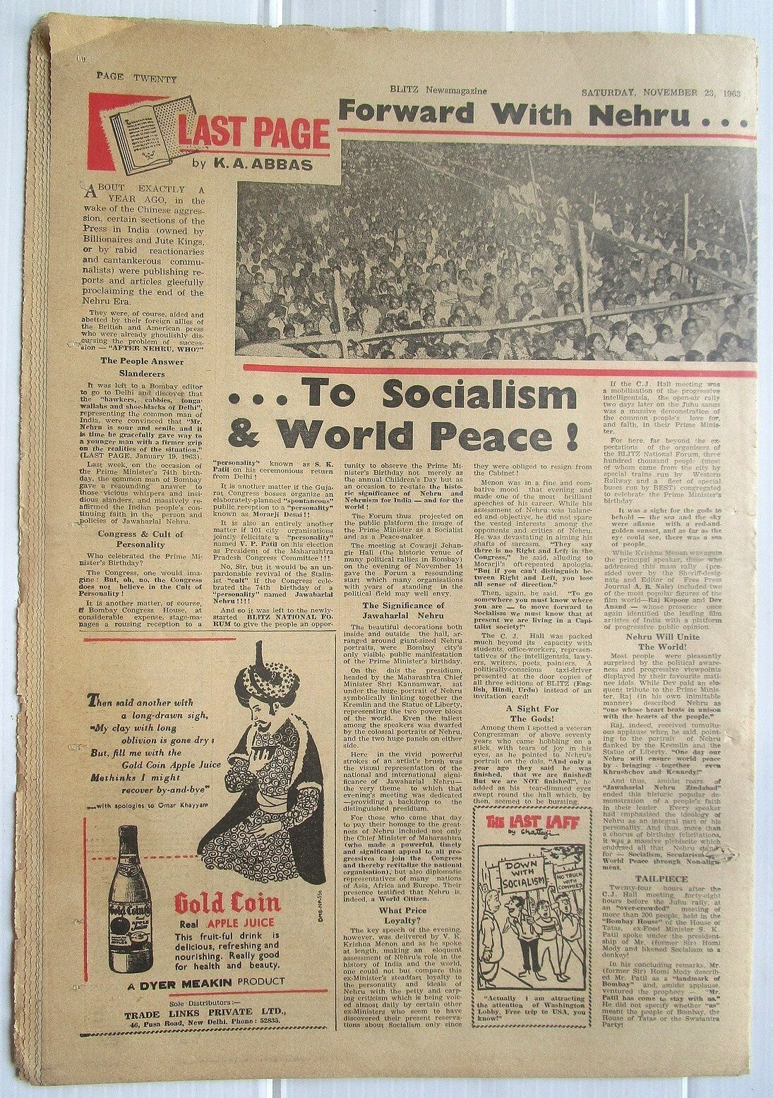 India Blitz NOVEMBER 1963 A CITY OF NEHRU'S