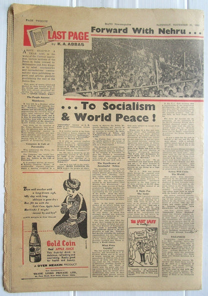 India Blitz NOVEMBER 1963 A CITY OF NEHRU'S
